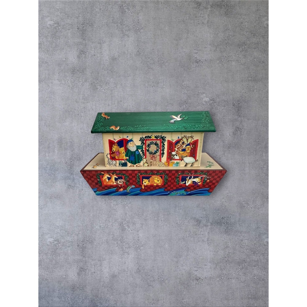 Hallmark Noahs Ark Decorative Gift Box Christmas Nursery‎ Storage Multicolor